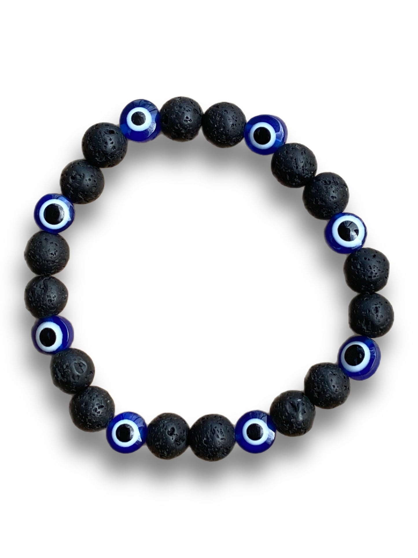 Evil eye with lava stones