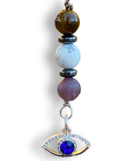 Car rear view mirror hanger with Evil eye charm